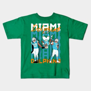 Tua tagovailoa x tyreek hill x jaylen waddle waddle - miami dolphins Kids T-Shirt